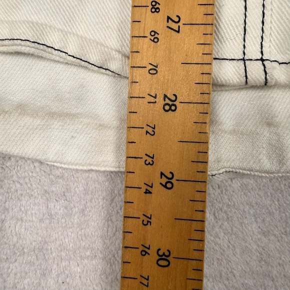 Carhartt Jacket Men's Small White Denim Work in Project Chalk Shirt Jac - Picture 11 of 13